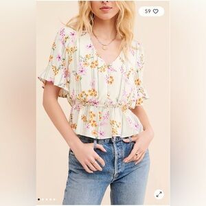 Lost & Wander Bloom Baby Blouse Anthropologie M Medium